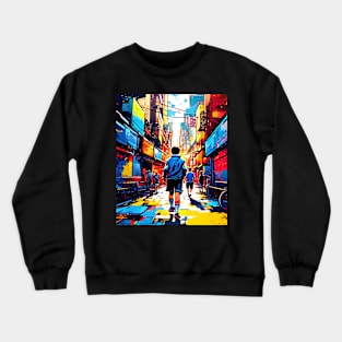 Soccer Street Graffiti, Sports Football Graphic Design Crewneck Sweatshirt